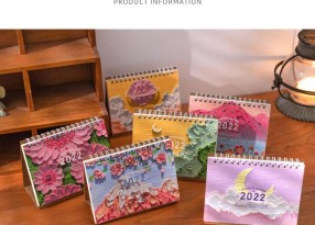 2022年臺(tái)歷文藝復(fù)興系列 桌面臺(tái)歷復(fù)古油畫線圈日歷 6款